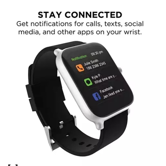 24/7 EVO Unisex Smartwatch - Fitness Tracker, Heart Rate Monitor,‎ Customizable